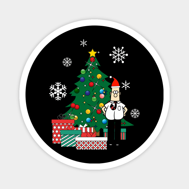 Dilbert Around The Christmas Tree Magnet by Nova5